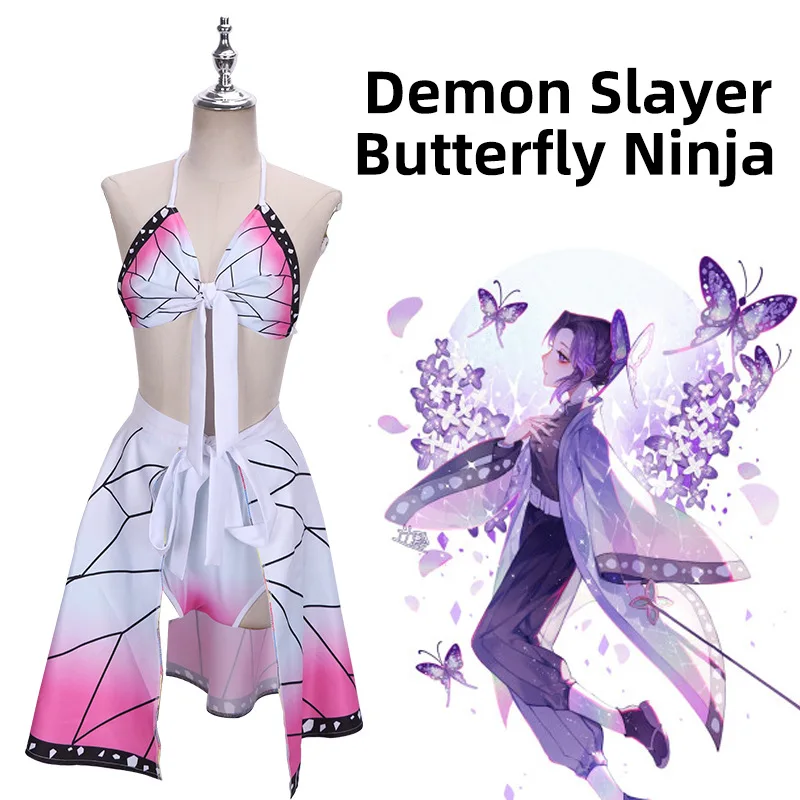 Demon Slayer Cosplay Swimsuit Kimetsu No Yaiba Kochou Shinobu V Neck Bathing Bikini Swimsuit Sexy Anime Butterfly Style Swimwear
Demon Slayer Cosplay Swimsuit Kimetsu No Yaiba Kochou Shinobu V Neck Bathing Bikini Swimsuit Sexy Anime Butterfly Style Swimwear