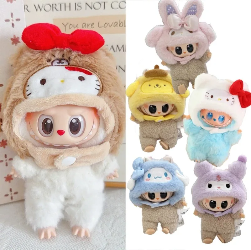 15 17 см для куклы Labubu, плюшевая шляпа, одежда, одежда Hello Kitty Kuromi Melody Cinnamoroll Purin Pochacco, милая одежда, аксессуары
15 17 см для куклы Labubu, плюшевая шляпа, одежда, одежда Hello Kitty Kuromi Melody Cinnamoroll Purin Pochacco, милая одежда, аксессуары