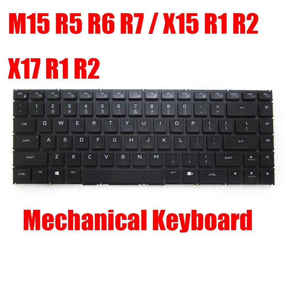 English US Laptop Mechanical Keyboard For Alienware M15 R5 R6 R7 / X15 R1 R2 / X17 R1 R2 Black With Backlit New
English US Laptop Mechanical Keyboard For Alienware M15 R5 R6 R7 / X15 R1 R2 / X17 R1 R2 Black With Backlit New