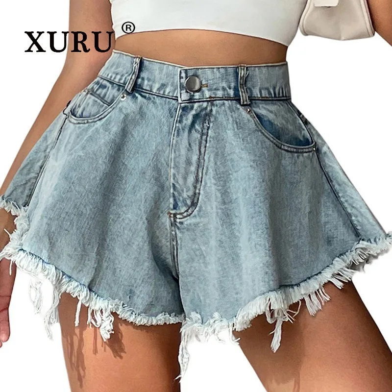 XURU — новые женские сексуальные джинсы с высокой талией в европейском и американском стиле, свободные летние джинсовые шорты Spicy Girl с кисточками, шорты
XURU — новые женские сексуальные джинсы с высокой талией в европейском и американском стиле, свободные летние джинсовые шорты Spicy Girl с кисточками, шорты