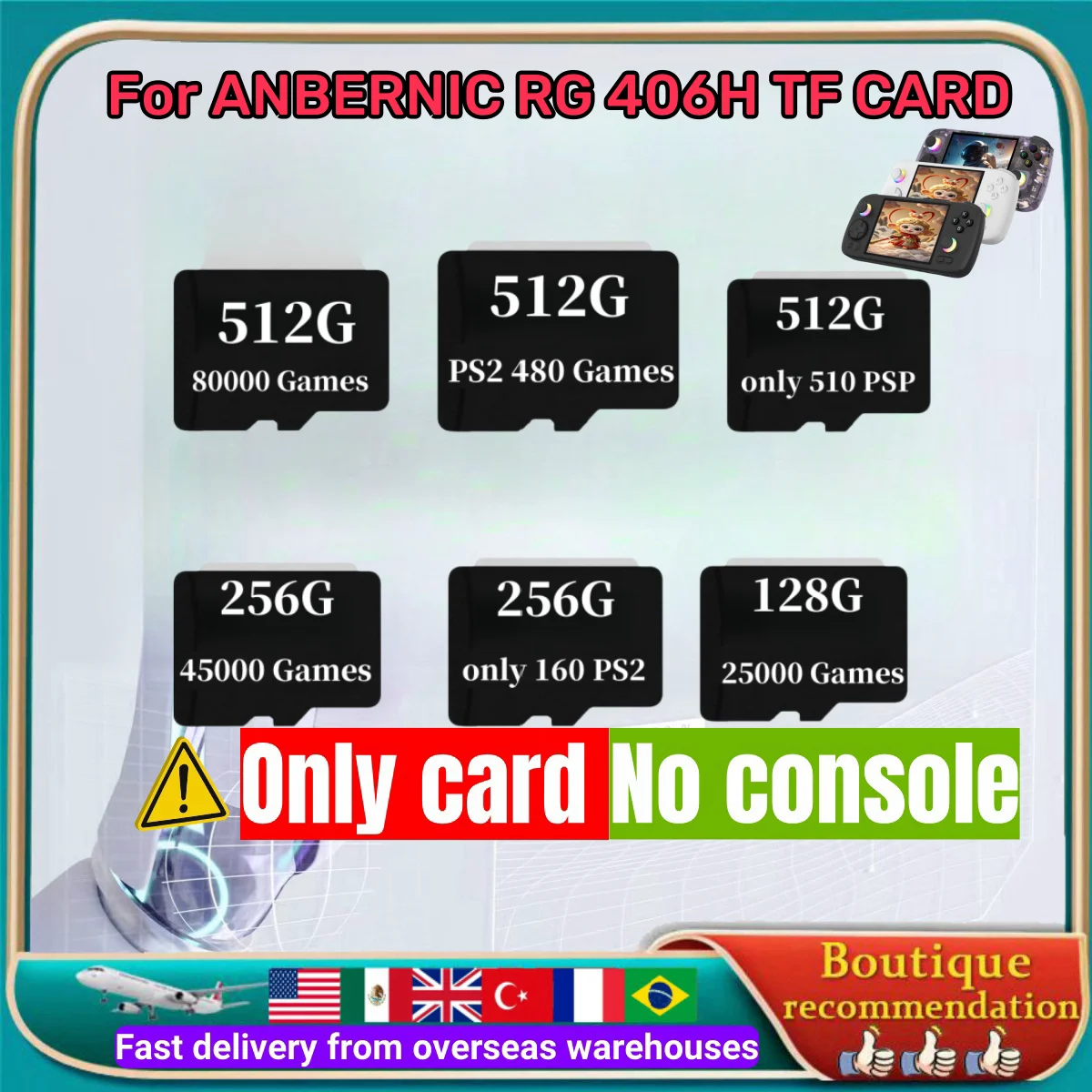 For ANBERNIC RG 406H Retro Handheld Game Machine TF Card RG406H Preloaded Game Handheld Game 512G PSP PS2 Games
For ANBERNIC RG 406H Retro Handheld Game Machine TF Card RG406H Preloaded Game Handheld Game 512G PSP PS2 Games