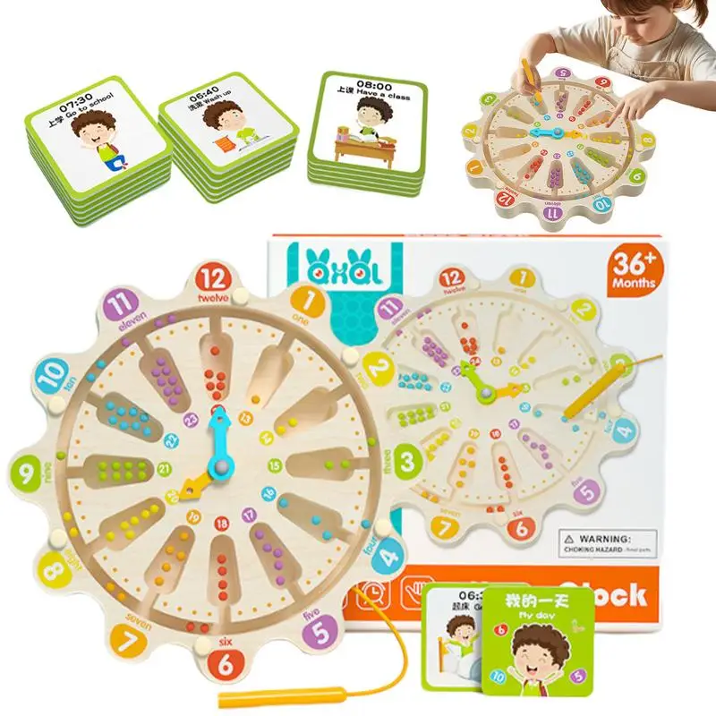 Magnetic Color Maze Clock Maze Magnetic Board Puzzle Games Wooden Matching Game Color Sorting Toys Fine Motor Skills Educational
Magnetic Color Maze Clock Maze Magnetic Board Puzzle Games Wooden Matching Game Color Sorting Toys Fine Motor Skills Educational