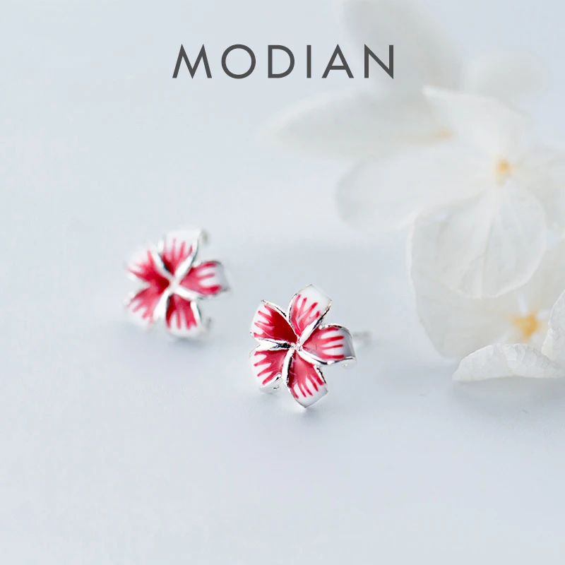 Modian Elegant Charm Brand Enamel Flower Silver Stud Earrings Classic 925 Sterling Silver Plant Jewelry For Women Wedding
Modian Elegant Charm Brand Enamel Flower Silver Stud Earrings Classic 925 Sterling Silver Plant Jewelry For Women Wedding