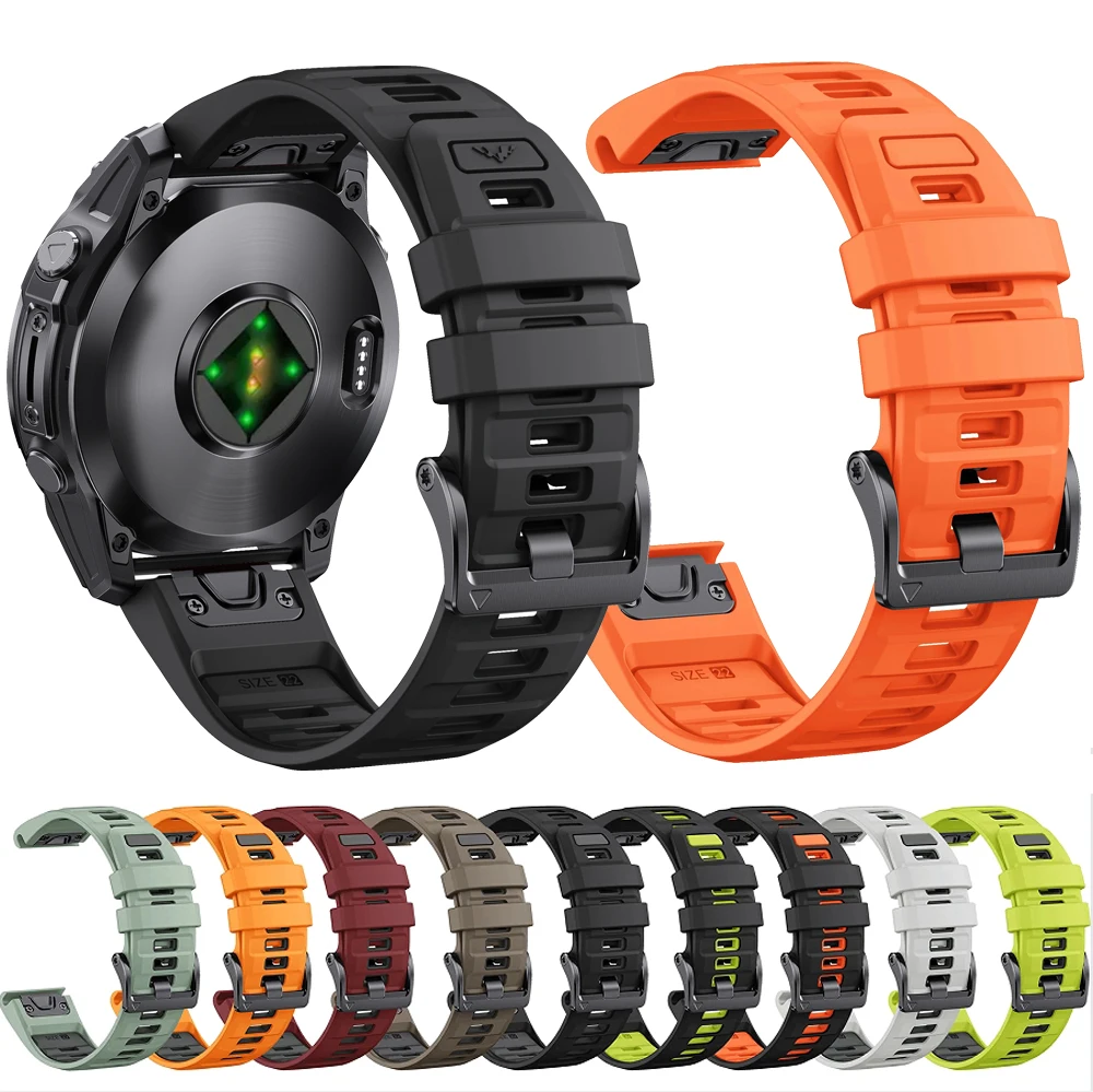 QuickFit 26mm 22mm Two Tone Silicone Strap For Garmin Fenix E 8 7X 7 6 6X/Epix Pro Gen 2 51mm 47mm/Tactix Watch Band Accessories
QuickFit 26mm 22mm Two Tone Silicone Strap For Garmin Fenix E 8 7X 7 6 6X/Epix Pro Gen 2 51mm 47mm/Tactix Watch Band Accessories
