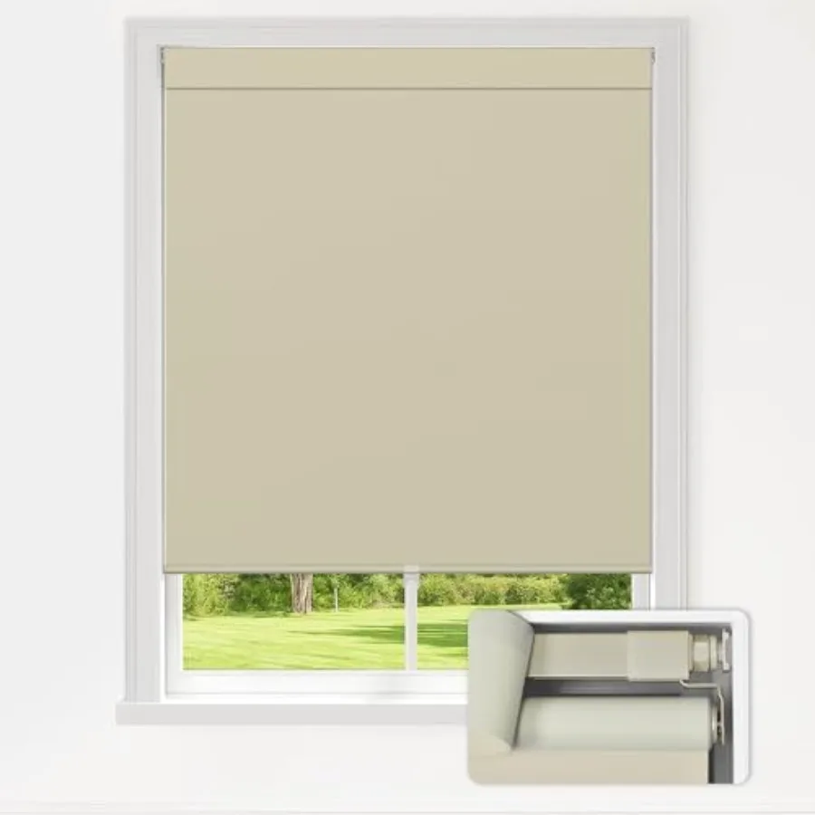 No Drill Blinds for Indoor Windows, Blackout Roller Shades, Cordless Window Blackout Blinds, Thermal Insulated Fabric UV Protec
No Drill Blinds for Indoor Windows, Blackout Roller Shades, Cordless Window Blackout Blinds, Thermal Insulated Fabric UV Protec