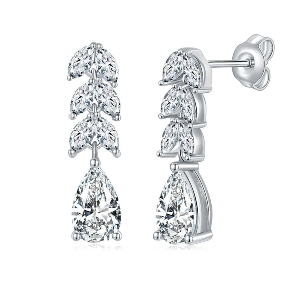 LinkerLove 2ct Moissanite Water Drop Pendant Earrings for Women S925 Silver Pear Cut D VVS1 Lab Created Diamond Drop Earrings
LinkerLove 2ct Moissanite Water Drop Pendant Earrings for Women S925 Silver Pear Cut D VVS1 Lab Created Diamond Drop Earrings