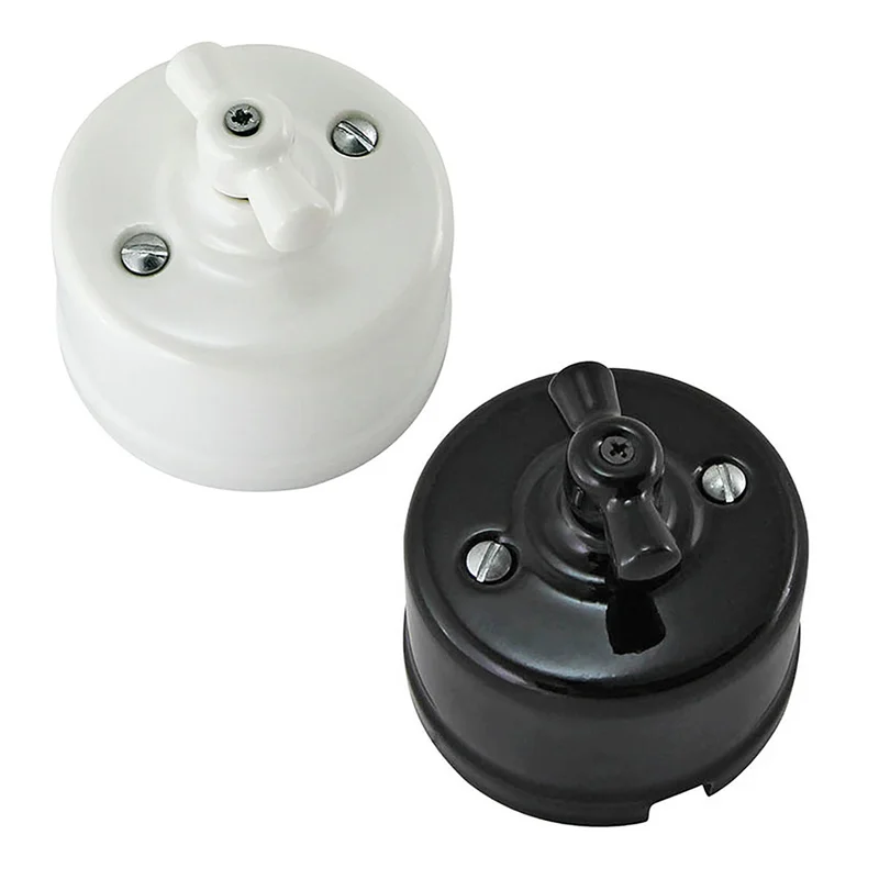 Retro Rotary Vintage Porcelain Light White Black Switch Outlet 220V 10A For Home Decaration
Retro Rotary Vintage Porcelain Light White Black Switch Outlet 220V 10A For Home Decaration