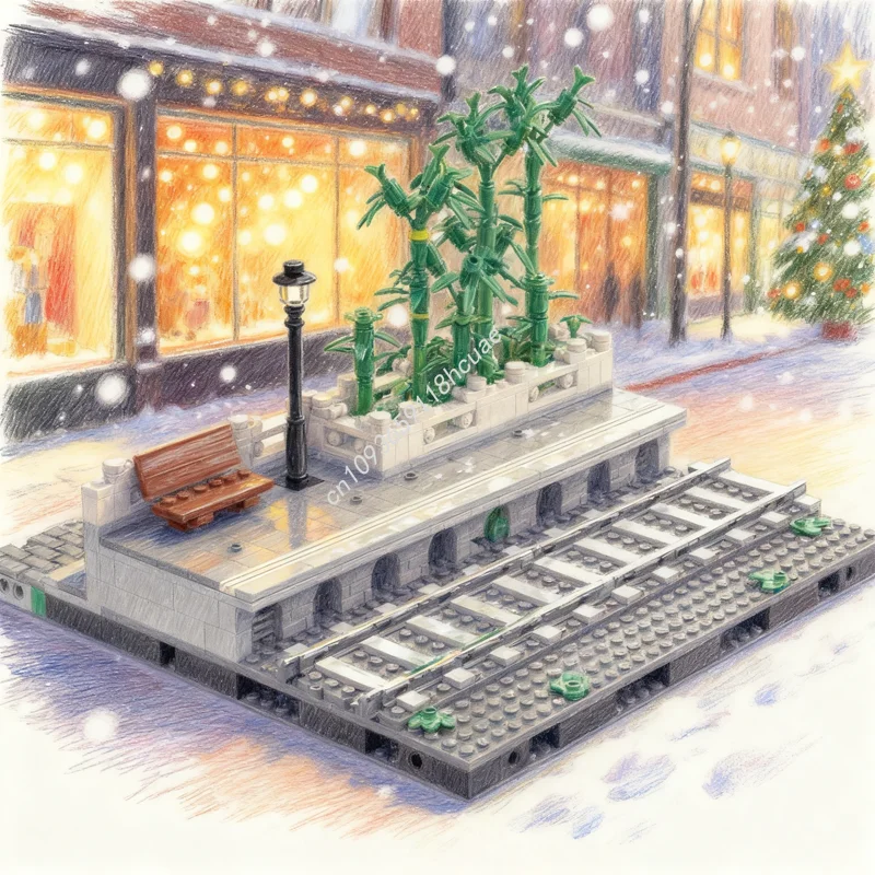 737pcs MOC City Trains Modular Streetscape Trainstation Plant Model Building Blocks Toys Construction Christmas Gifts Education
737pcs MOC City Trains Modular Streetscape Trainstation Plant Model Building Blocks Toys Construction Christmas Gifts Education