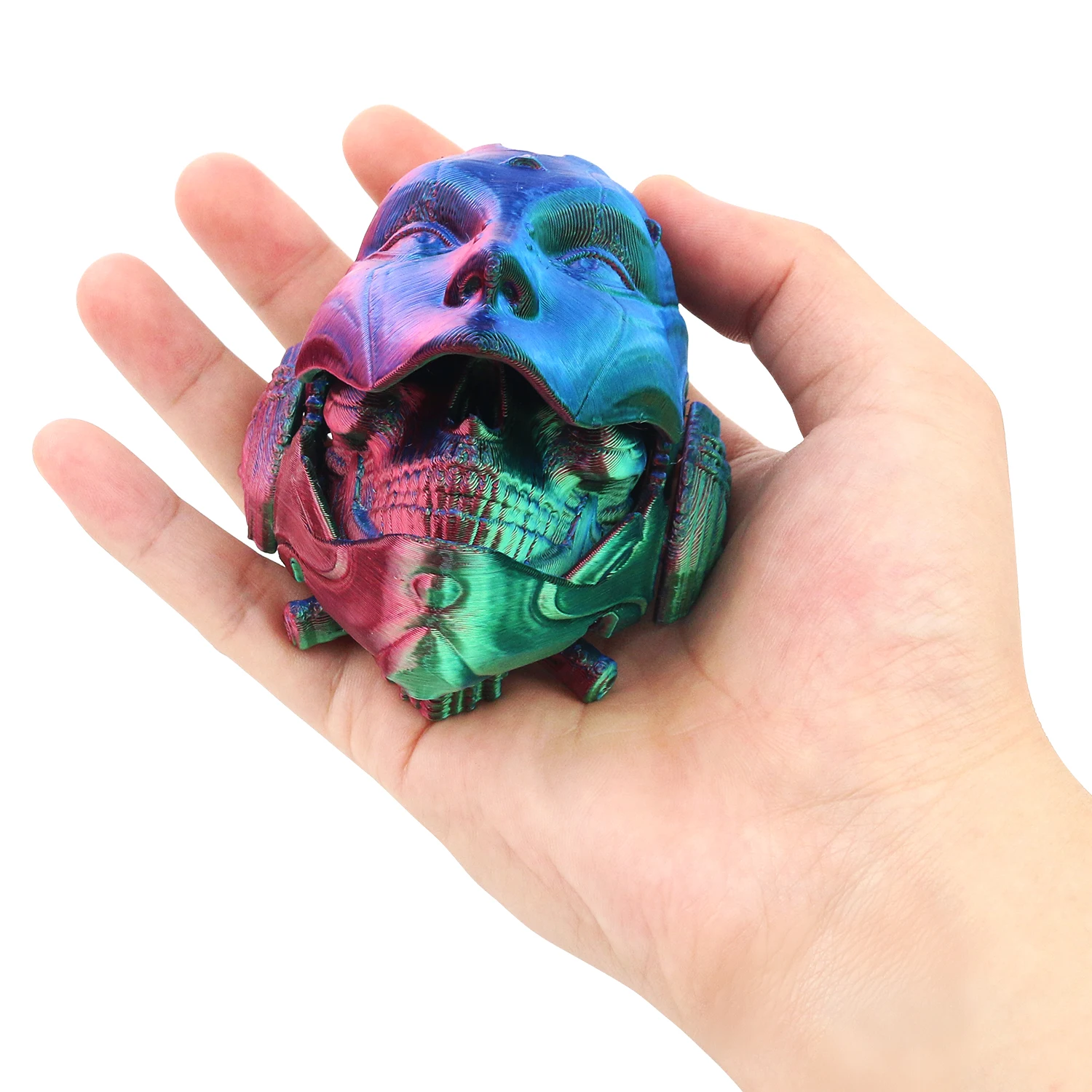 3D printing flip skull mask creative Halloween decoration small gift mechanical mask figurine ornament
3D printing flip skull mask creative Halloween decoration small gift mechanical mask figurine ornament