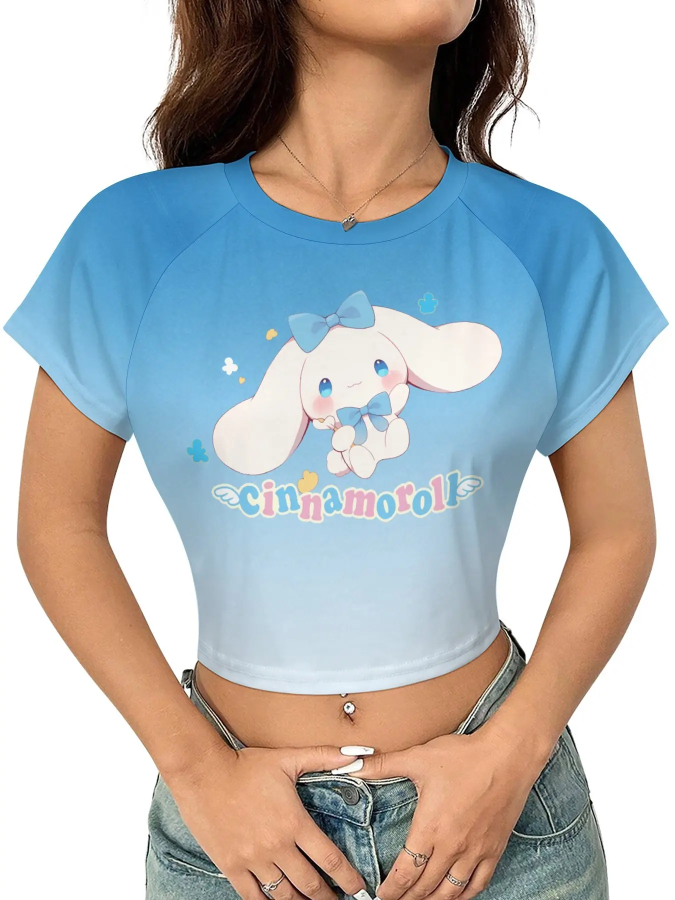 Cinnamoroll Cat T Shirts Girls Sanrio Short Sleeve Cartoon Tees Sexy Crop Tops Cute T-shirt Raglan Sleeves Top Summer Clothing
Cinnamoroll Cat T Shirts Girls Sanrio Short Sleeve Cartoon Tees Sexy Crop Tops Cute T-shirt Raglan Sleeves Top Summer Clothing