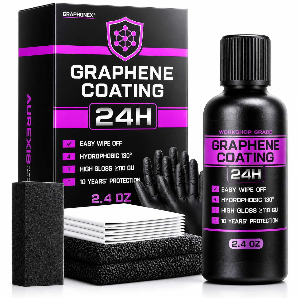 Advanced Graphene Ceramic Coating Self Cleaning Effect Ultra High Gloss 10+ Years Protection Extremely Hydrophobic Anti Scratch
Advanced Graphene Ceramic Coating Self Cleaning Effect Ultra High Gloss 10+ Years Protection Extremely Hydrophobic Anti Scratch