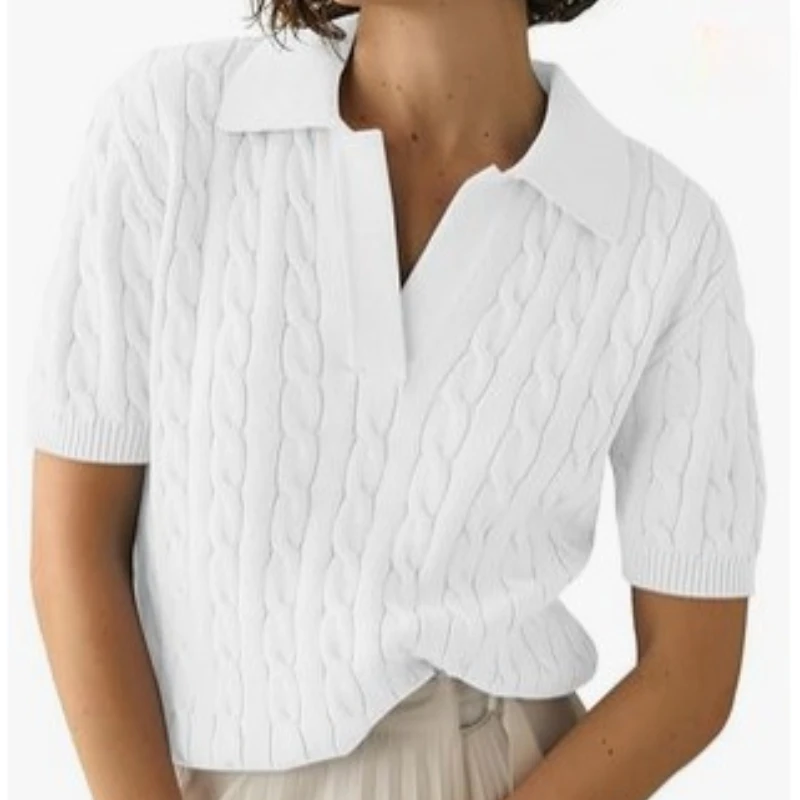 Fall/Winter 2025 Women's Short Sleeve Solid Color Pullover Sweater Knitted Women's Shirt
Fall/Winter 2025 Women's Short Sleeve Solid Color Pullover Sweater Knitted Women's Shirt
