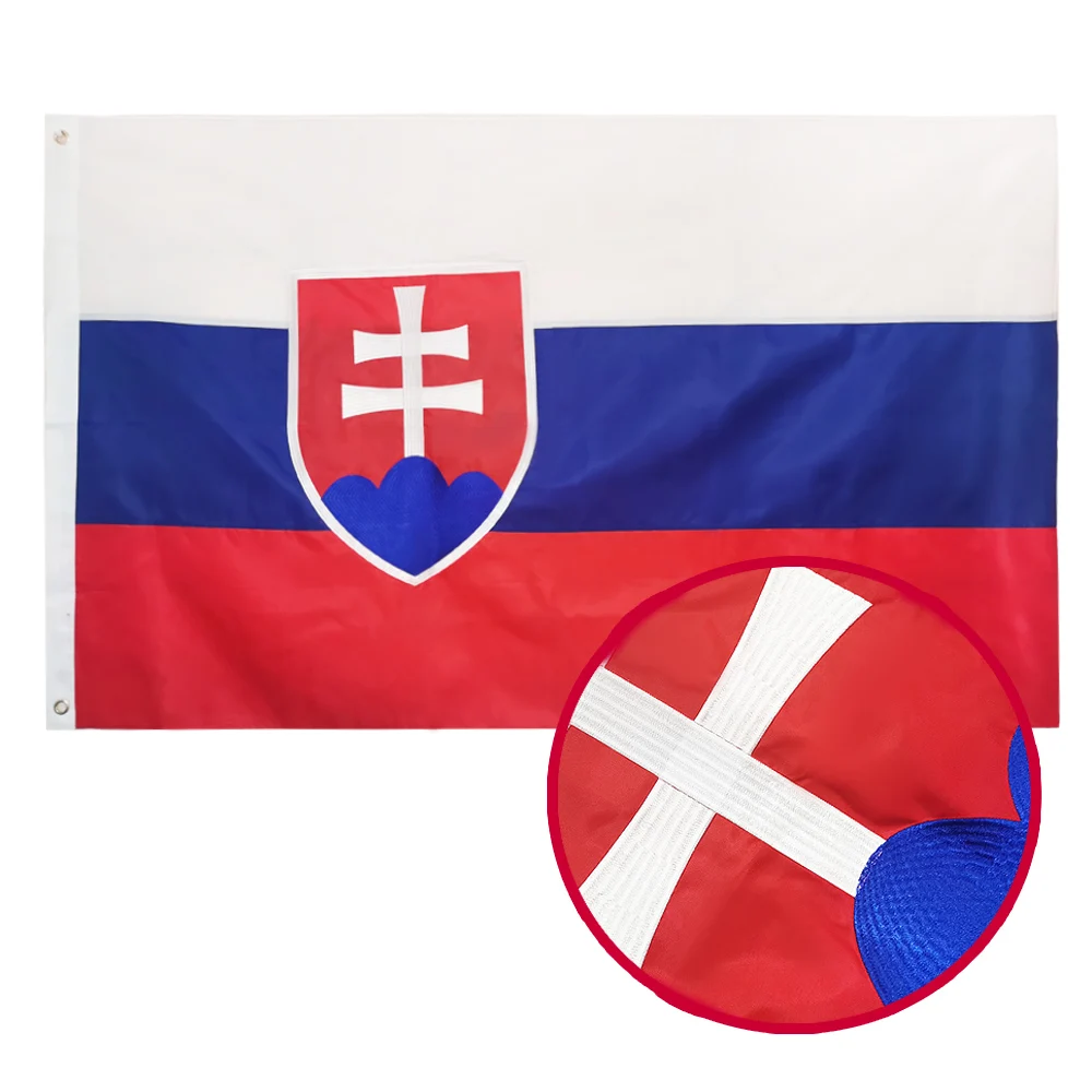 Slovakia Flag 3 x 5 FT Nylon Double-Sided Embroidery Brass Grommets Flags 90*150cm Outdoor Flags
Slovakia Flag 3 x 5 FT Nylon Double-Sided Embroidery Brass Grommets Flags 90*150cm Outdoor Flags