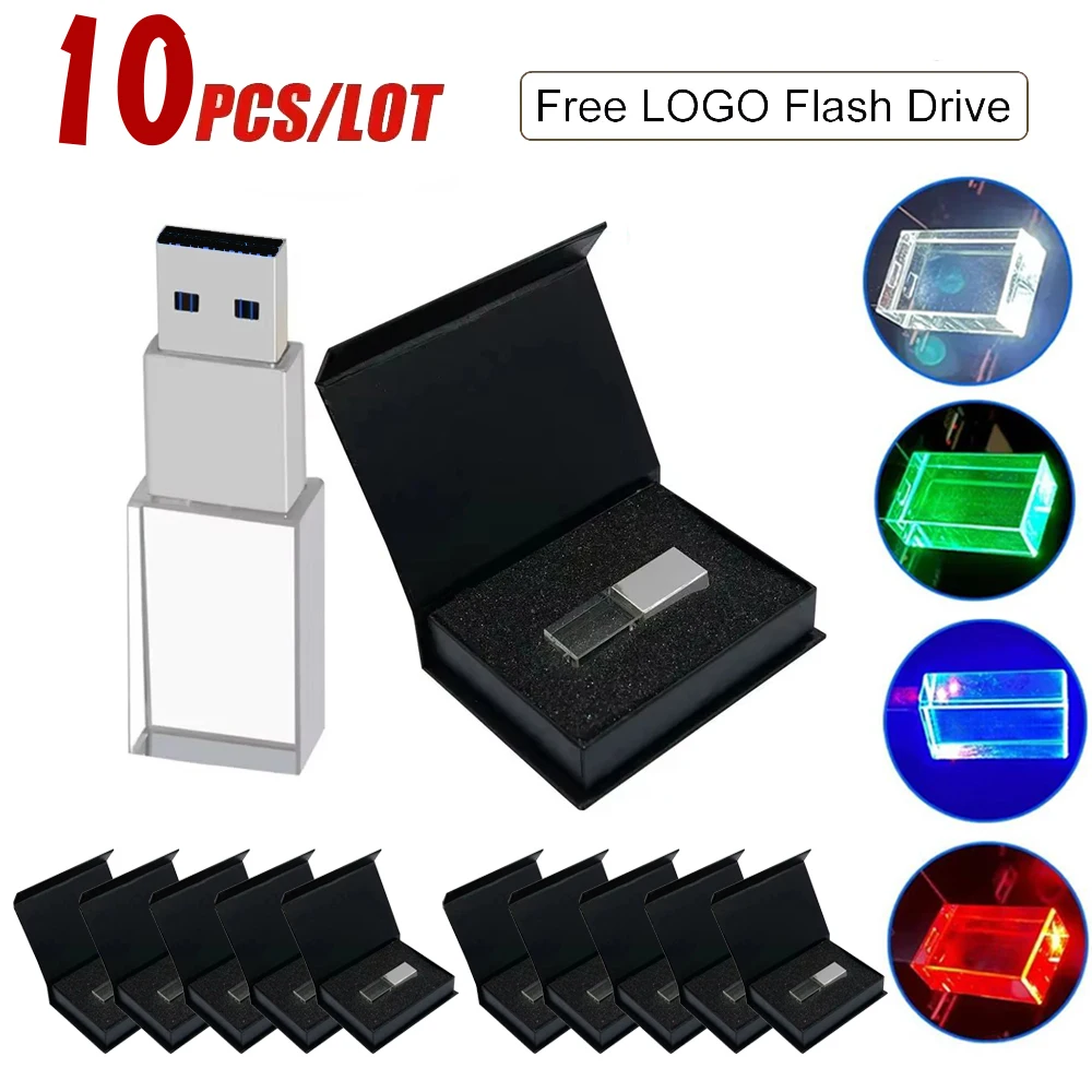 10PCS/LOT LED light crystal USB Flash Drive Wedding Gift 8GB Free Custom Logo 4GB Pen Drive 100% Real Capacity Stick 128GB 16GB
10PCS/LOT LED light crystal USB Flash Drive Wedding Gift 8GB Free Custom Logo 4GB Pen Drive 100% Real Capacity Stick 128GB 16GB