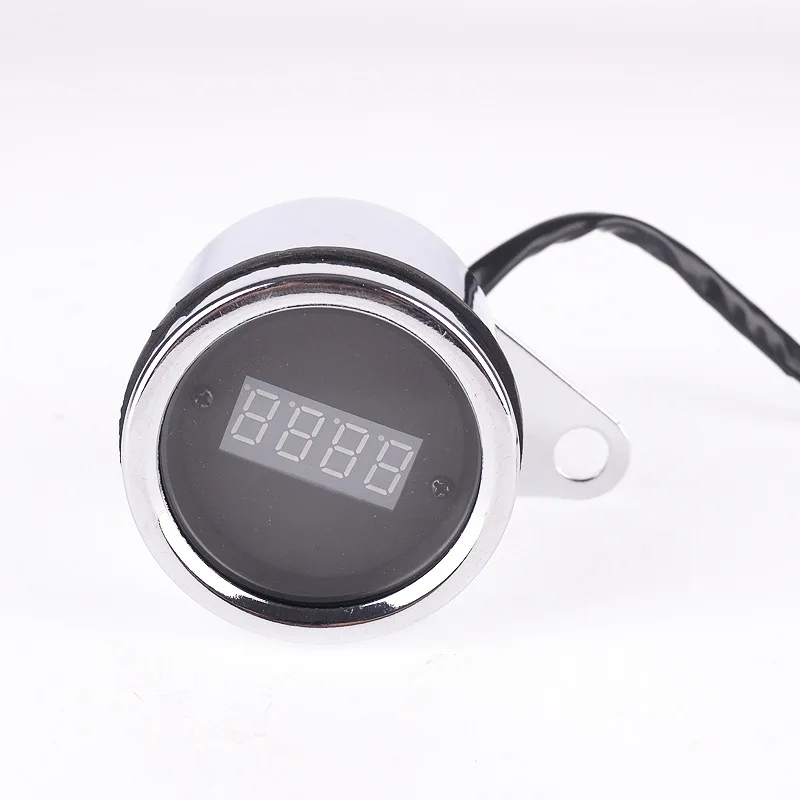 Motorcycle refitted tachometer 4-digit display electroplated silver shell inductive instrument with LED light
Motorcycle refitted tachometer 4-digit display electroplated silver shell inductive instrument with LED light