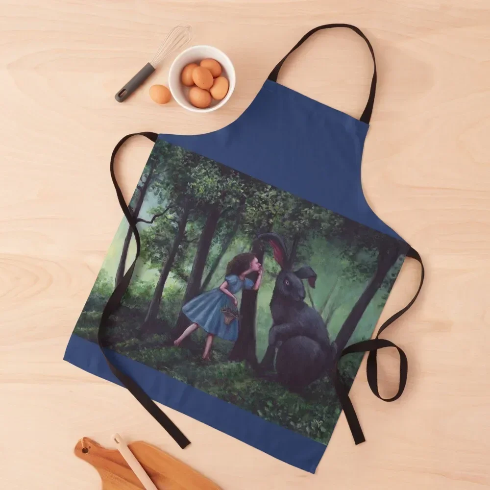 Whispering to the Black Rabbit Apron painting Kitchen Front For Kitchen Women Apron
Whispering to the Black Rabbit Apron painting Kitchen Front For Kitchen Women Apron