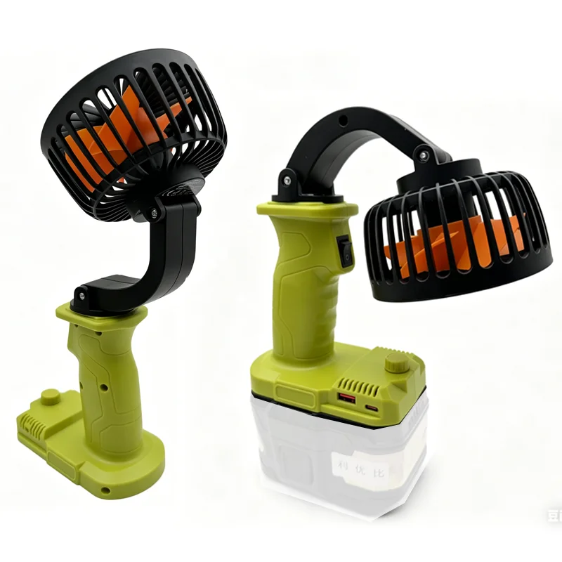 Portable Power Bank Fan USB Type-C Charging 18V Battery Powered Desk Fan Electric Cooling Fan for Ryobi 18V Li-ion Battery
Portable Power Bank Fan USB Type-C Charging 18V Battery Powered Desk Fan Electric Cooling Fan for Ryobi 18V Li-ion Battery