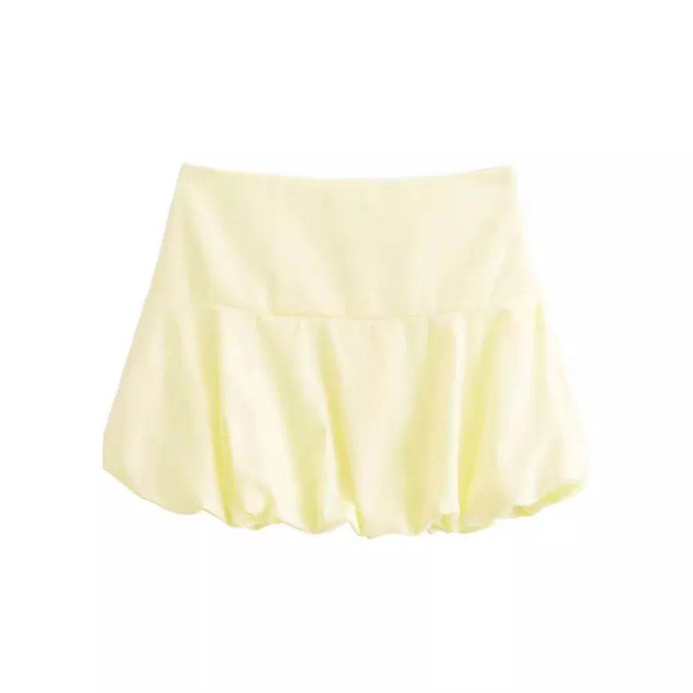 Spring/Summer 2024 Women's Summer Fashion Yellow High-waisted Pleated Zipper Mini Dress
Spring/Summer 2024 Women's Summer Fashion Yellow High-waisted Pleated Zipper Mini Dress