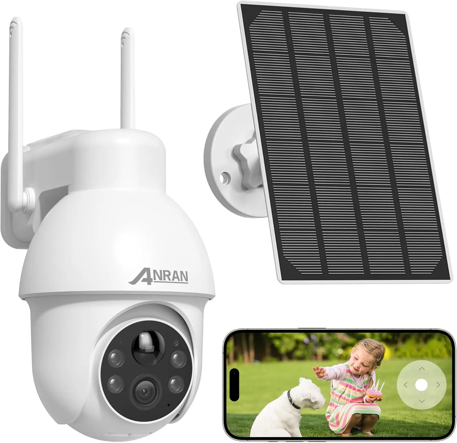 2K Solar Security Camera Outdoor Wireless, 360° PTZ View, Color Night Vision, PIR Motion Detection
2K Solar Security Camera Outdoor Wireless, 360° PTZ View, Color Night Vision, PIR Motion Detection