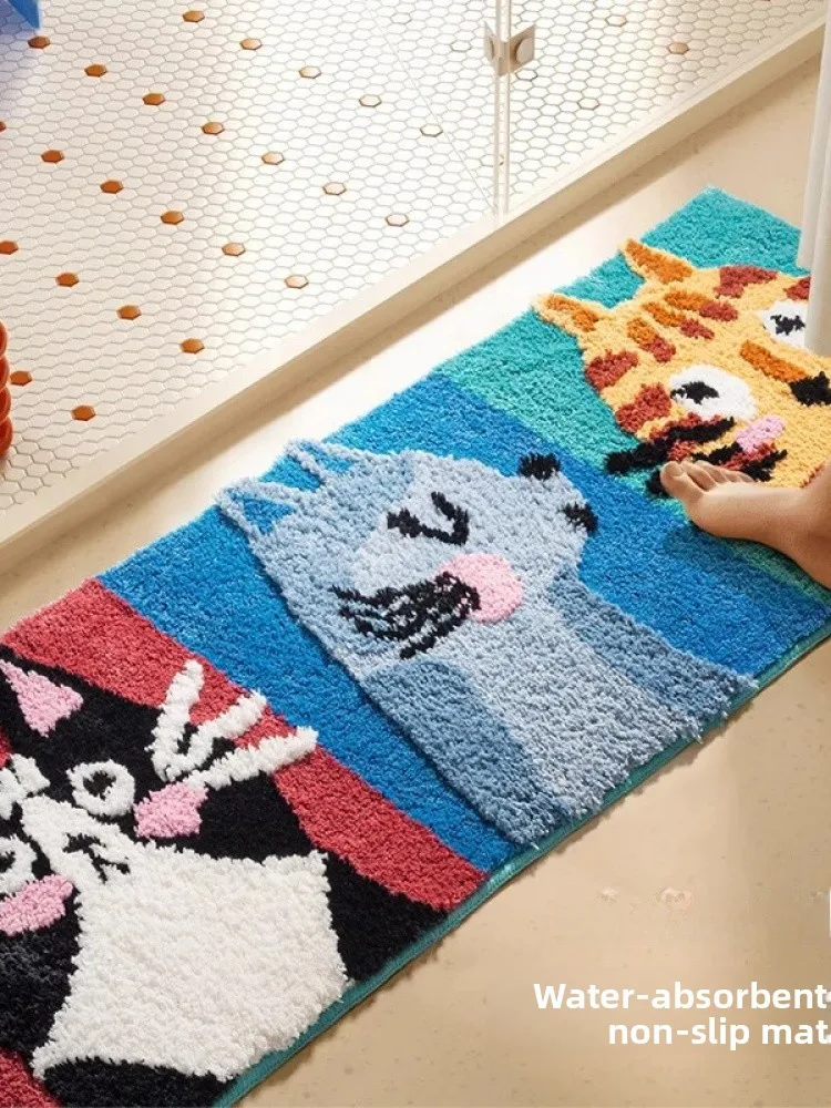 Bedroom Bathroom Long Rectangle Carpet Cartoon Water Absorbent Wash Easy Care Artificial Cashmere Dirt Resistant Foot Mat Pad
Bedroom Bathroom Long Rectangle Carpet Cartoon Water Absorbent Wash Easy Care Artificial Cashmere Dirt Resistant Foot Mat Pad