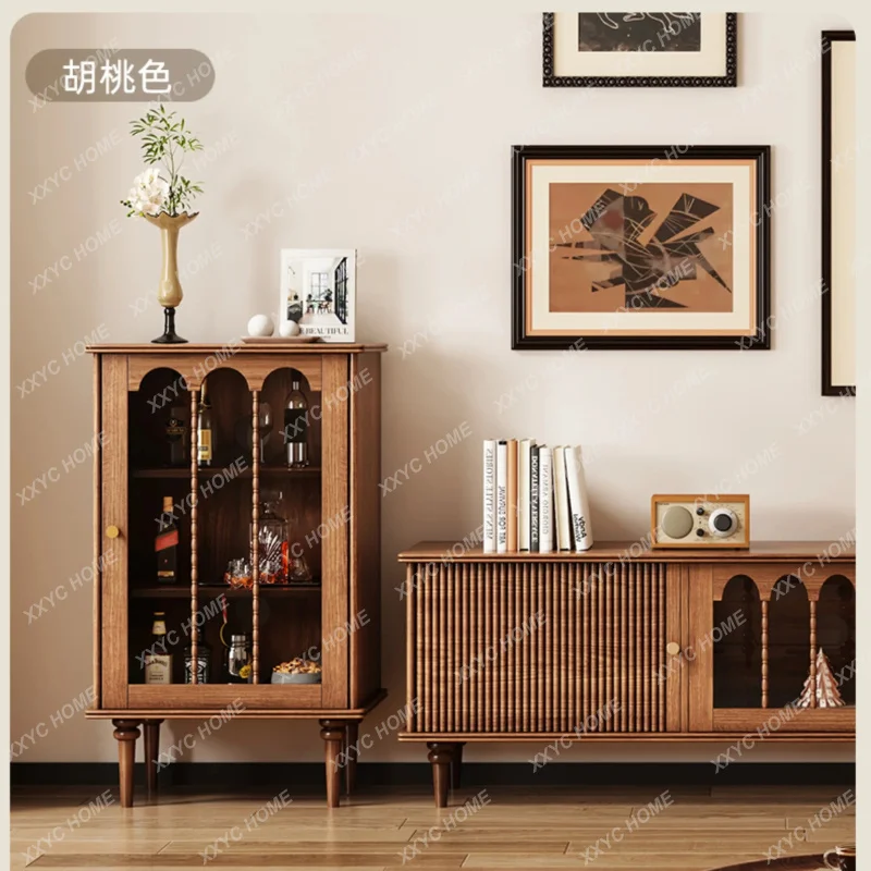 L retro solid wood wine cabinet living room glass door display cabinet light luxury
L retro solid wood wine cabinet living room glass door display cabinet light luxury