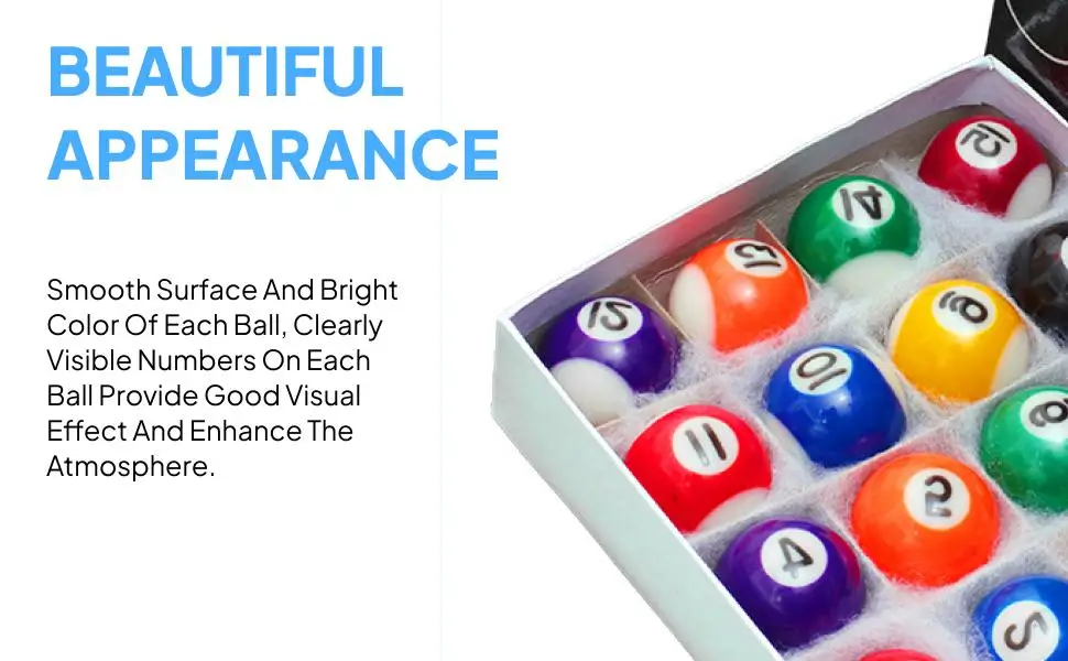Mini Billiard Balls Smooth Bright Resin Complete Set for Kids Indoor Pool Table Billiards Gift Toy
Mini Billiard Balls Smooth Bright Resin Complete Set for Kids Indoor Pool Table Billiards Gift Toy