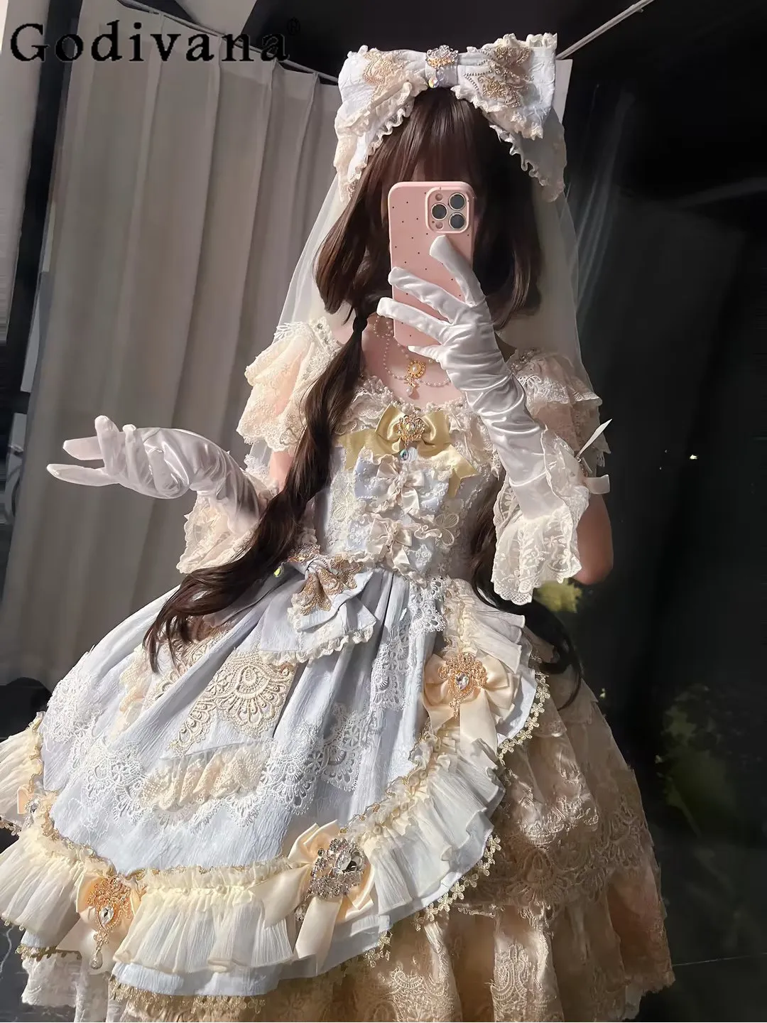 Gorgeous Heavy Industry Lolita Evening Dress Japanese Elegant Flower Wedding Dress Bow Birthday Bar Mitzvah Princess Dresses
Gorgeous Heavy Industry Lolita Evening Dress Japanese Elegant Flower Wedding Dress Bow Birthday Bar Mitzvah Princess Dresses