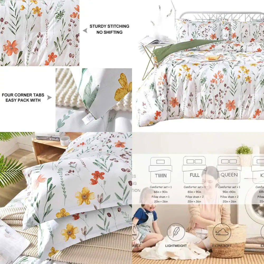 Комплект одеял королевского размера: белый и желтый цветочный узор, зеленый лист, двустороннее пододеяльник из микрофибры, постельное белье
Комплект одеял королевского размера: белый и желтый цветочный узор, зеленый лист, двустороннее пододеяльник из микрофибры, постельное белье