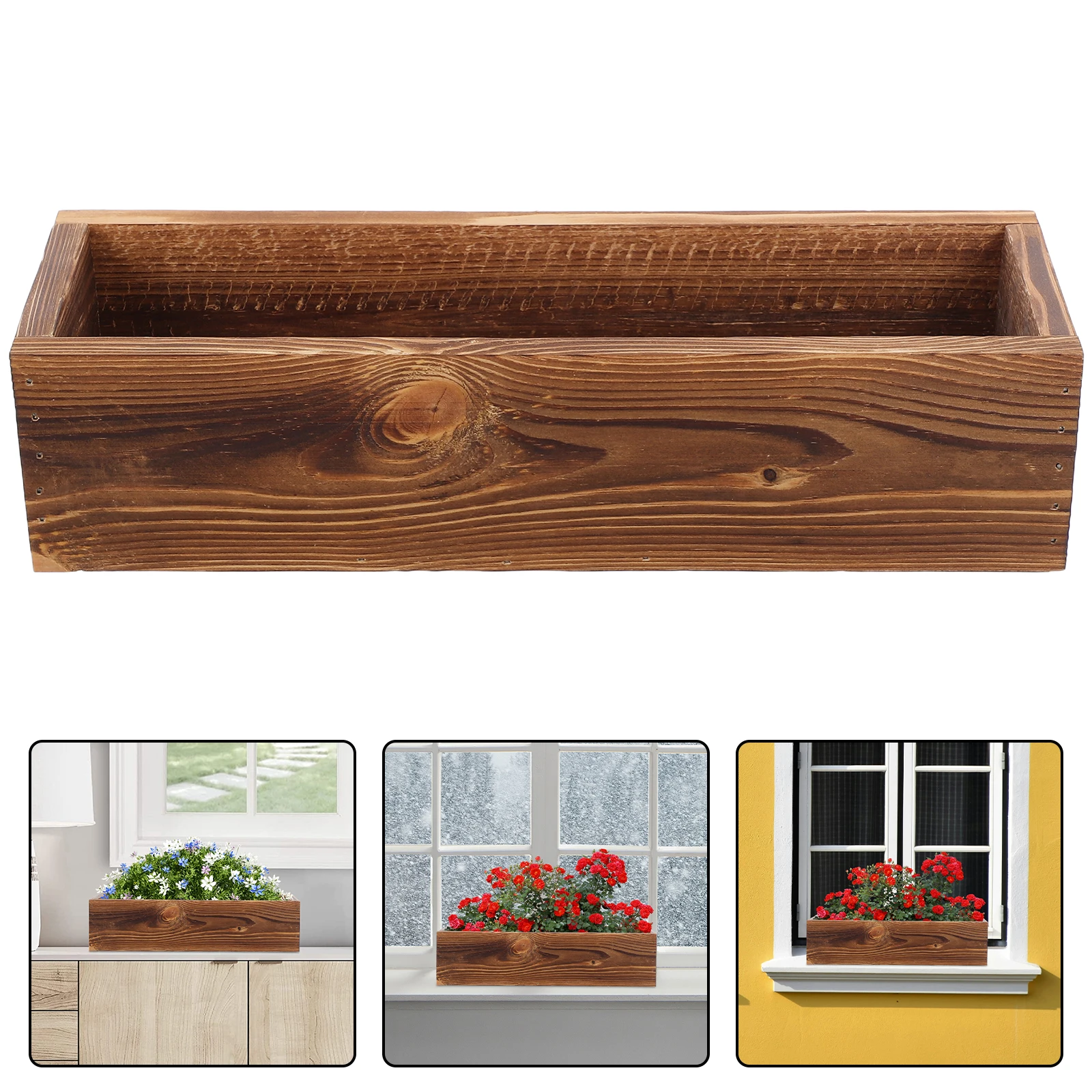 Long Rectangular Cedar Wood Planter Box 30x11x8.5cmWooden Flower Pot for Garden Balcony Planting Succulents
Long Rectangular Cedar Wood Planter Box 30x11x8.5cmWooden Flower Pot for Garden Balcony Planting Succulents