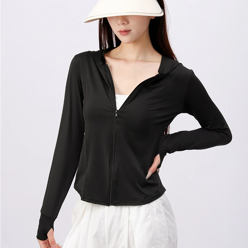 Outdoor Sports Uv Protective Clothing Women 2025 Summer Zipper Up Cropped Caots Woman Cozy Ice Feel Hooded Sun Protective Coats
Outdoor Sports Uv Protective Clothing Women 2025 Summer Zipper Up Cropped Caots Woman Cozy Ice Feel Hooded Sun Protective Coats