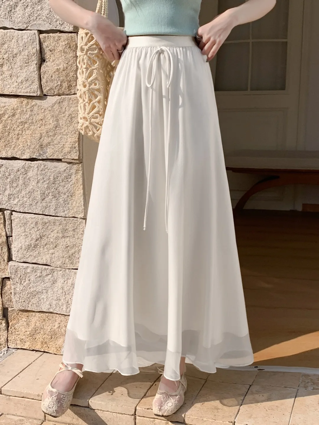 Ele White Lace Hem Skirt Women's High Waist Slimming A-Line Maxi f-Length Skirt Korean Sle Commute Spring 2026
Ele White Lace Hem Skirt Women's High Waist Slimming A-Line Maxi f-Length Skirt Korean Sle Commute Spring 2026