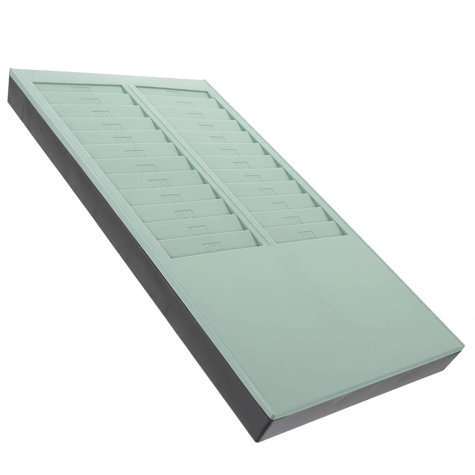 24 Slots Attendance Machine Card Holder Plastic Rack Office Factory Warehouse Time Storage Accessory Organizer
24 Slots Attendance Machine Card Holder Plastic Rack Office Factory Warehouse Time Storage Accessory Organizer