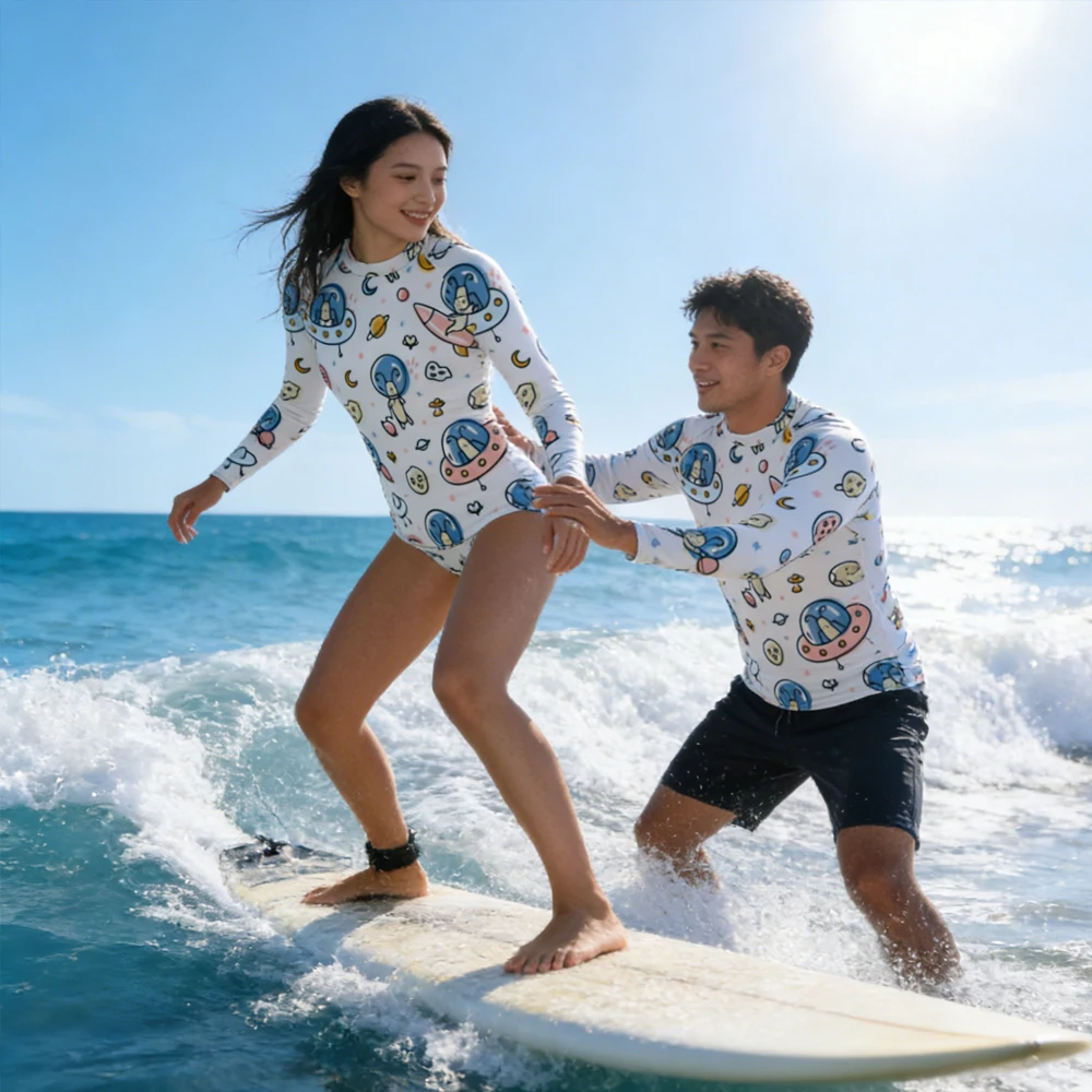 Women's And Men's Rashguard Long Sleeve Surfing Beachwear Clothing Luxe Graphic Tee T-shirt for Tour Beach Water Sports
Women's And Men's Rashguard Long Sleeve Surfing Beachwear Clothing Luxe Graphic Tee T-shirt for Tour Beach Water Sports