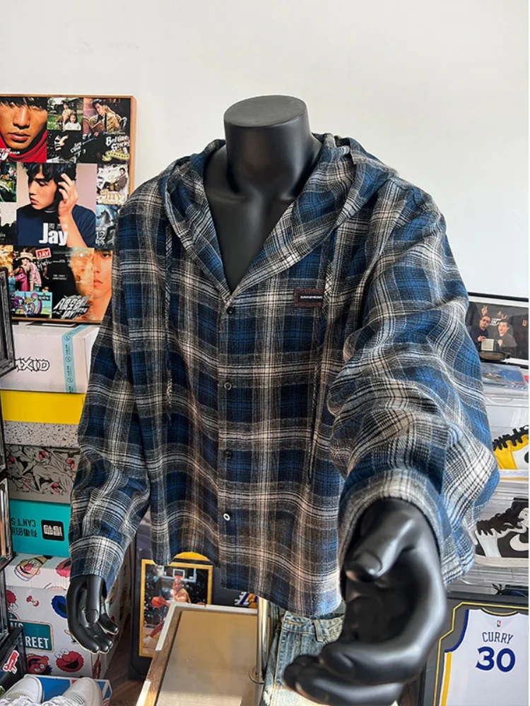 American Retro Plaid irt Men's Long Sve High-End Feeling Haome Hooded Small Fraance Sle Jaet Spring Autumn Casu...
American Retro Plaid irt Men's Long Sve High-End Feeling Haome Hooded Small Fraance Sle Jaet Spring Autumn Casu...
