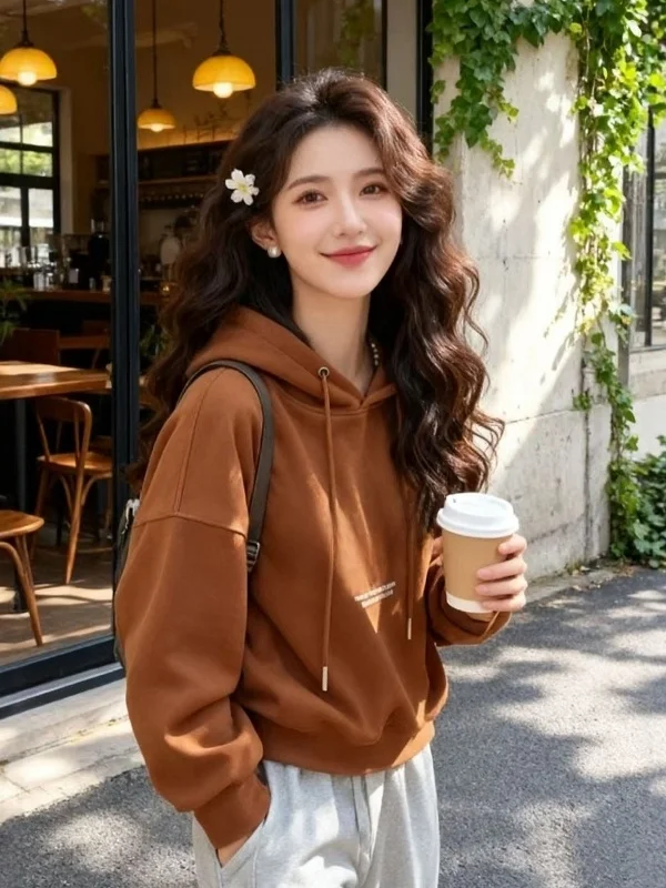 Женская толстовка с капюшоном и принтом больших размеров, весна 2026, повседневная свободная утепленная верхняя одежда в корейском стиле для города
Женская толстовка с капюшоном и принтом больших размеров, весна 2026, повседневная свободная утепленная верхняя одежда в корейском стиле для города