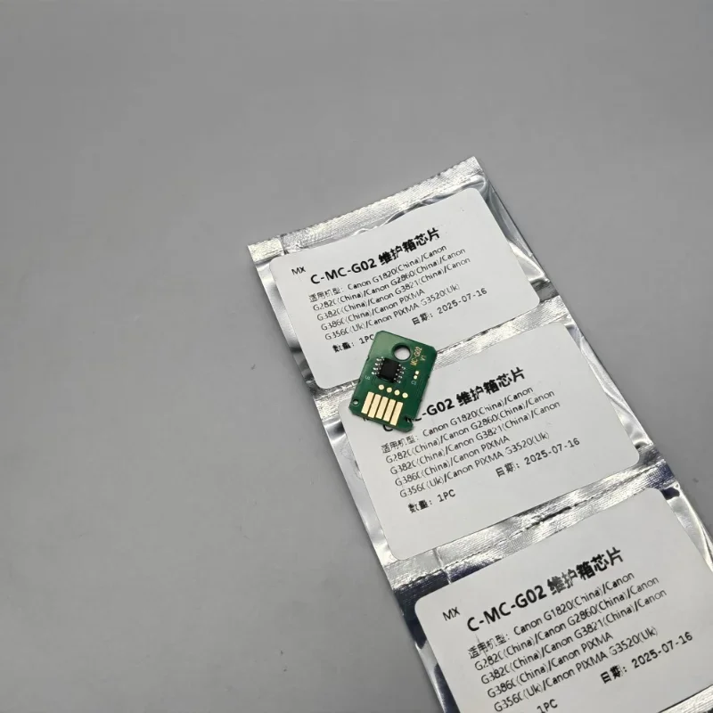 10pcs for CANON G1020 G2020 G3020 G3060 G1220 G2160 G2260 G3160 G3260 G540 G550 G570 G620 G640 MC-G02 Ink Maintenance Tank Chip
10pcs for CANON G1020 G2020 G3020 G3060 G1220 G2160 G2260 G3160 G3260 G540 G550 G570 G620 G640 MC-G02 Ink Maintenance Tank Chip
