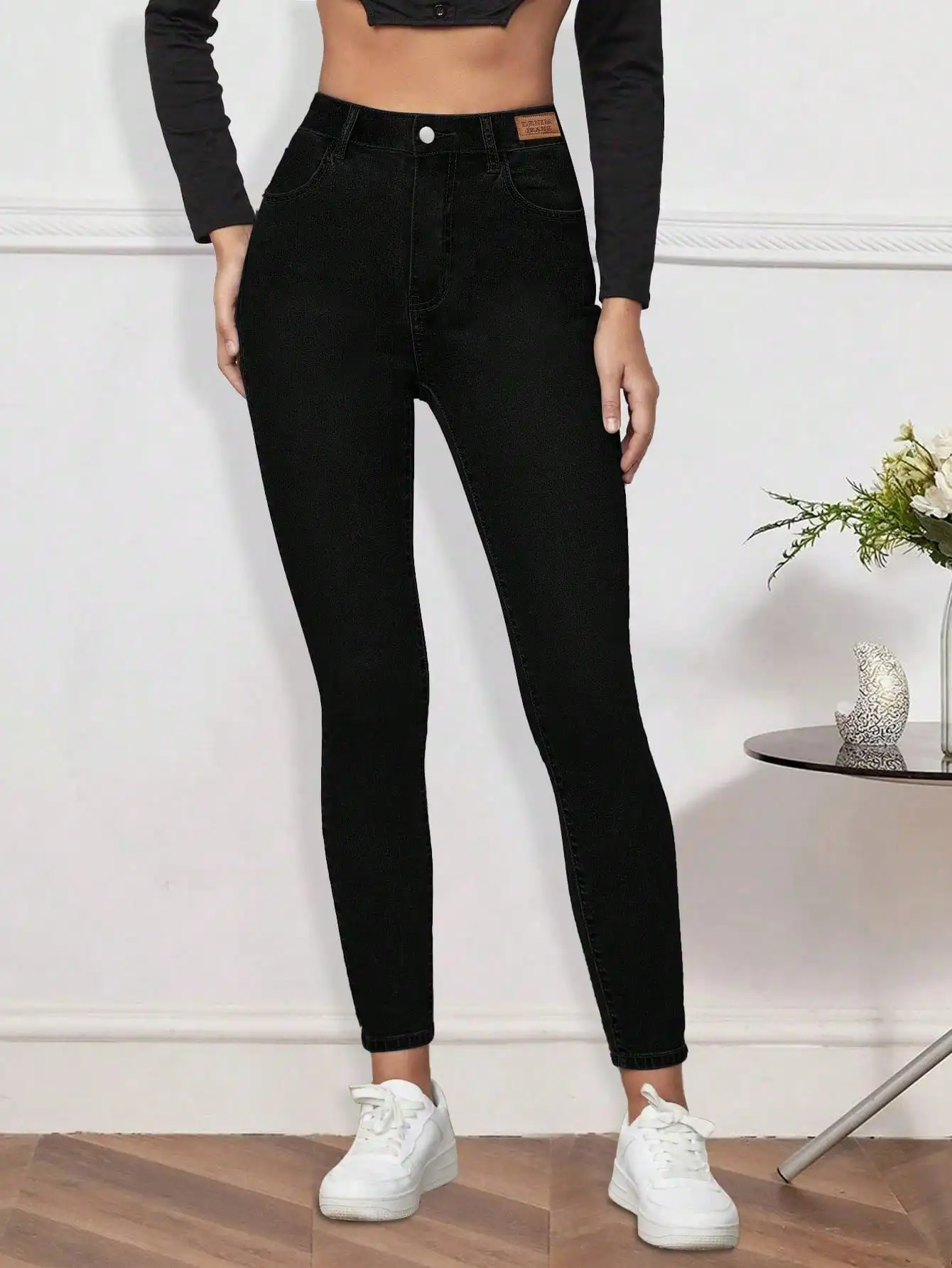 WGXWGX Women's High-Waisted Black Skinny Jeans Trendy Basic Style Stretch Denim Button-Front Ankle-Length Pants
WGXWGX Women's High-Waisted Black Skinny Jeans Trendy Basic Style Stretch Denim Button-Front Ankle-Length Pants