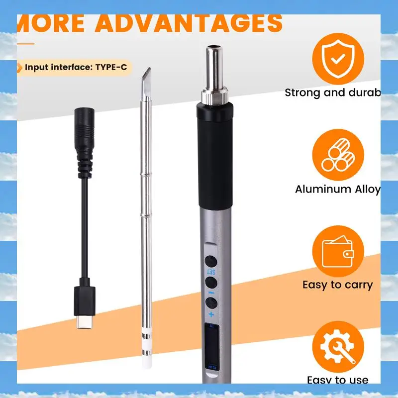 A11I 65W CNC Metal Body Temperature Adjustable Solder Welding Station Fast Heating Portable Soldering Iron
A11I 65W CNC Metal Body Temperature Adjustable Solder Welding Station Fast Heating Portable Soldering Iron