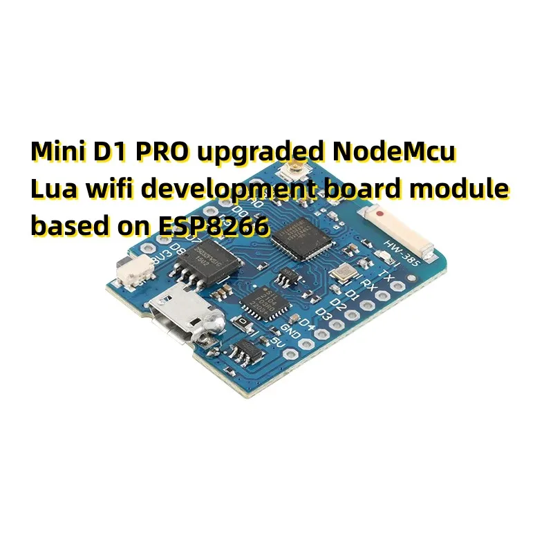 Модернизированная NodeMcu Lua Wi-Fi макетная плата на основе ESP8266 Mini D1 PRO
Модернизированная NodeMcu Lua Wi-Fi макетная плата на основе ESP8266 Mini D1 PRO