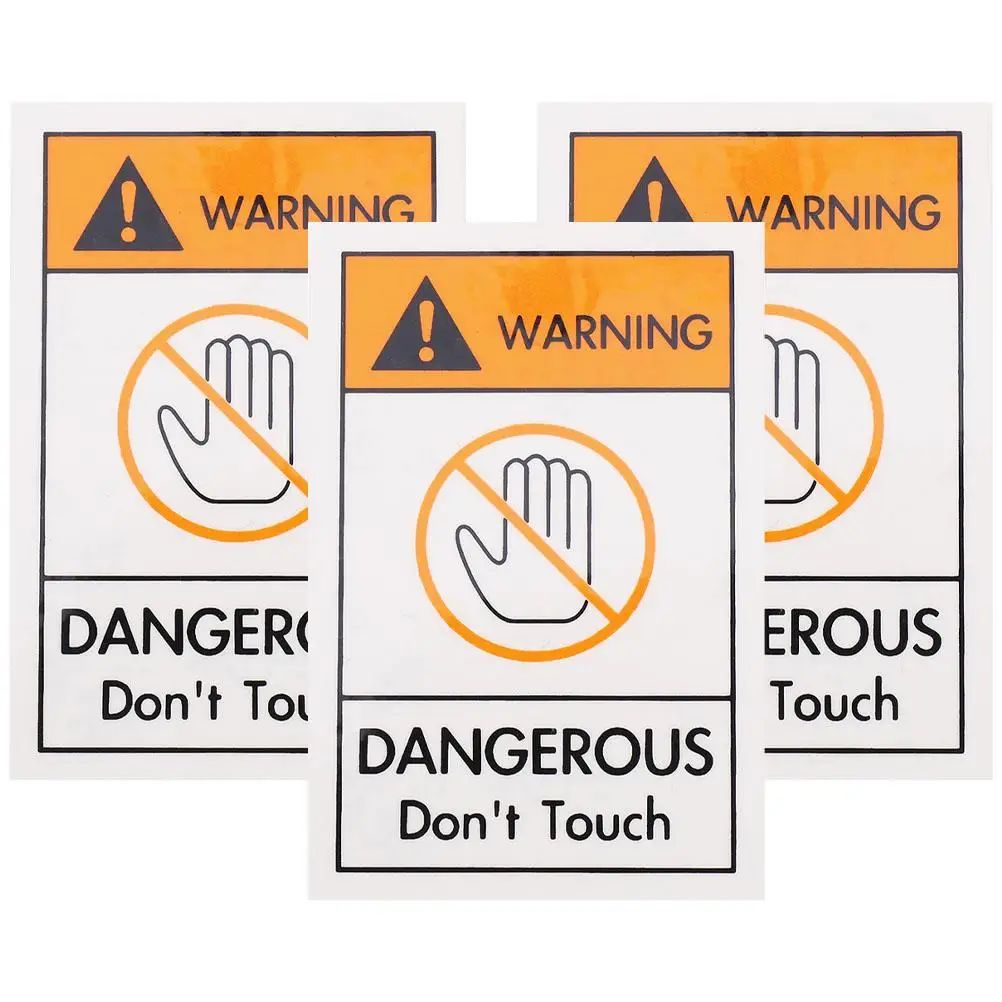 3pcs Warning Signs Safety Stickers PVC Adhesive Do Not Touch Labels No H Security Device Decal Caution Danger Manual
3pcs Warning Signs Safety Stickers PVC Adhesive Do Not Touch Labels No H Security Device Decal Caution Danger Manual