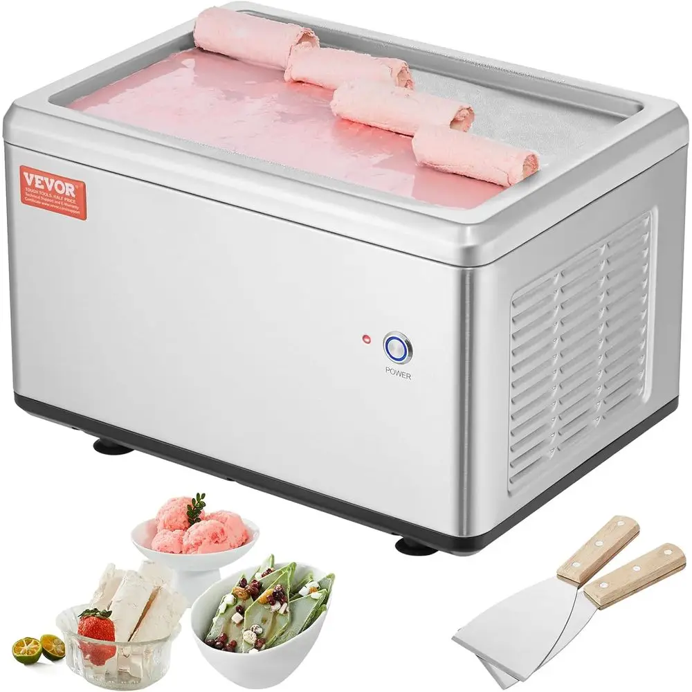 ried Ice Cream hine, 12.6" x 8.5" 120W Stir-ried Ice Cream Roll Maker with Compror and 2 Scrapers, or Mg Dert Rolls, rozen Yogur
ried Ice Cream hine, 12.6" x 8.5" 120W Stir-ried Ice Cream Roll Maker with Compror and 2 Scrapers, or Mg Dert Rolls, rozen Yogur