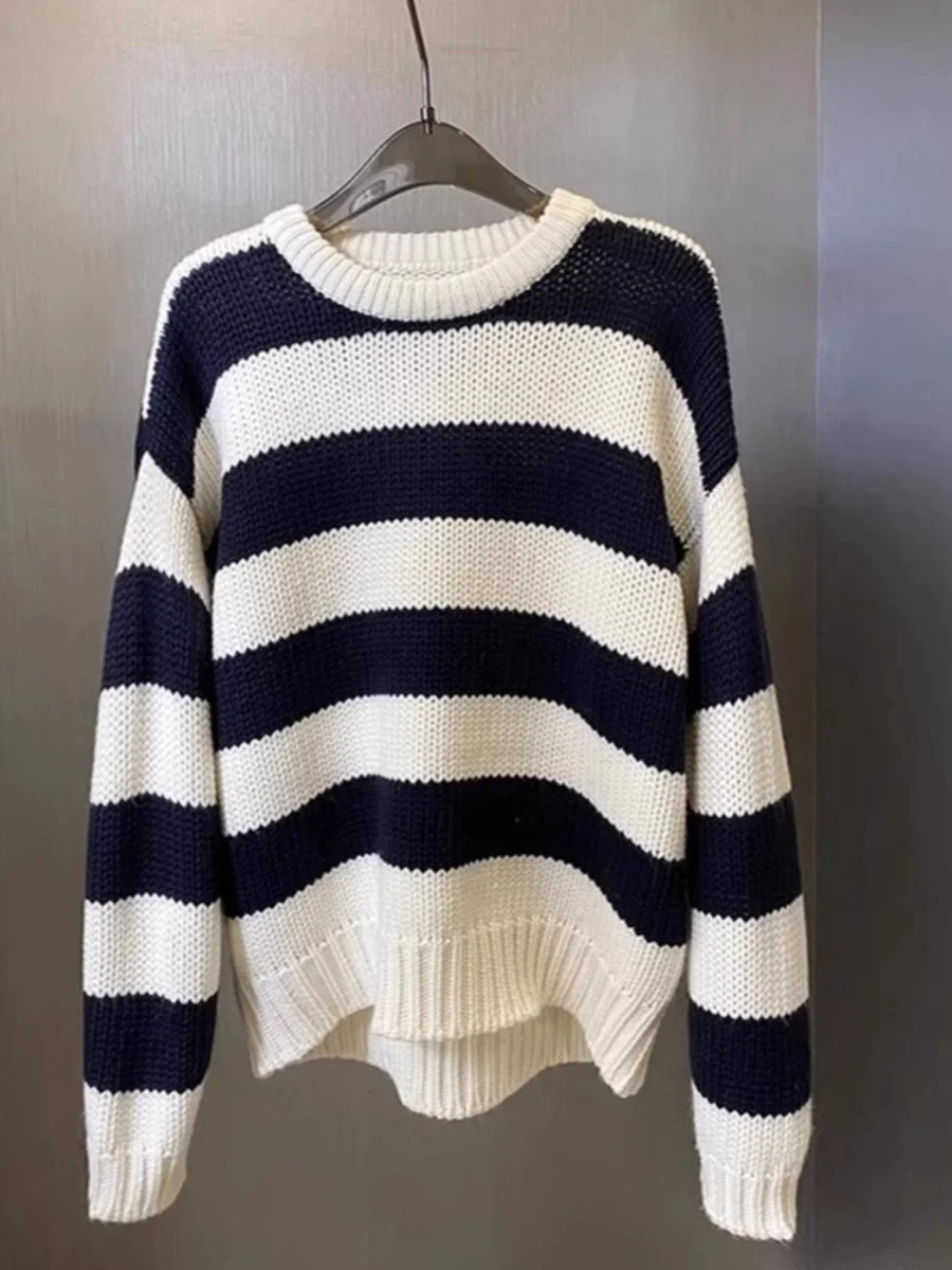 Laid-back Style Chunky Knit Striped Sweater Women's Loose Fashionable Unique Commute Style Long Sleeve Warm Thermal Winter Sw...
Laid-back Style Chunky Knit Striped Sweater Women's Loose Fashionable Unique Commute Style Long Sleeve Warm Thermal Winter Sw...