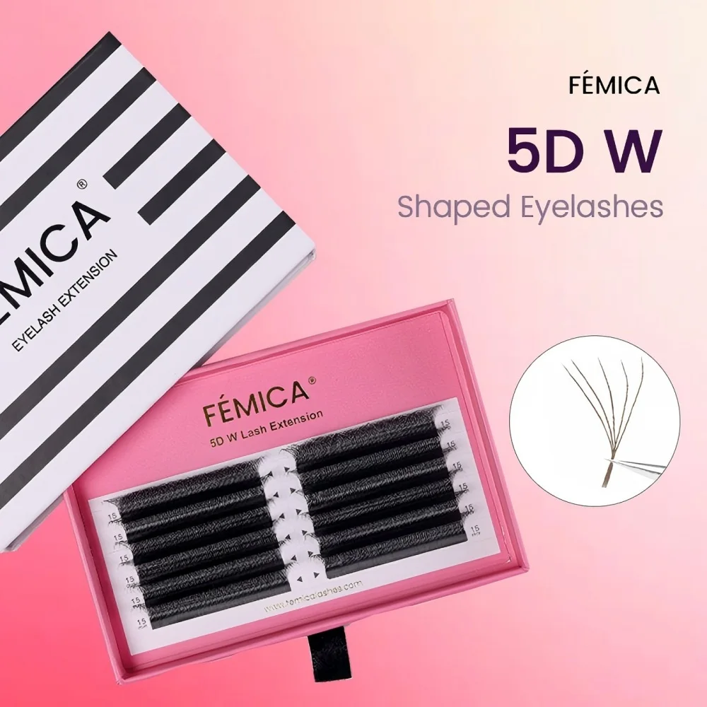 FÉMICA 5D W Shape Eyelash Extensions Premade Volume Fans 0.07mm W Shaped Curl 3D-8D Density False Lashes for Makeup
FÉMICA 5D W Shape Eyelash Extensions Premade Volume Fans 0.07mm W Shaped Curl 3D-8D Density False Lashes for Makeup