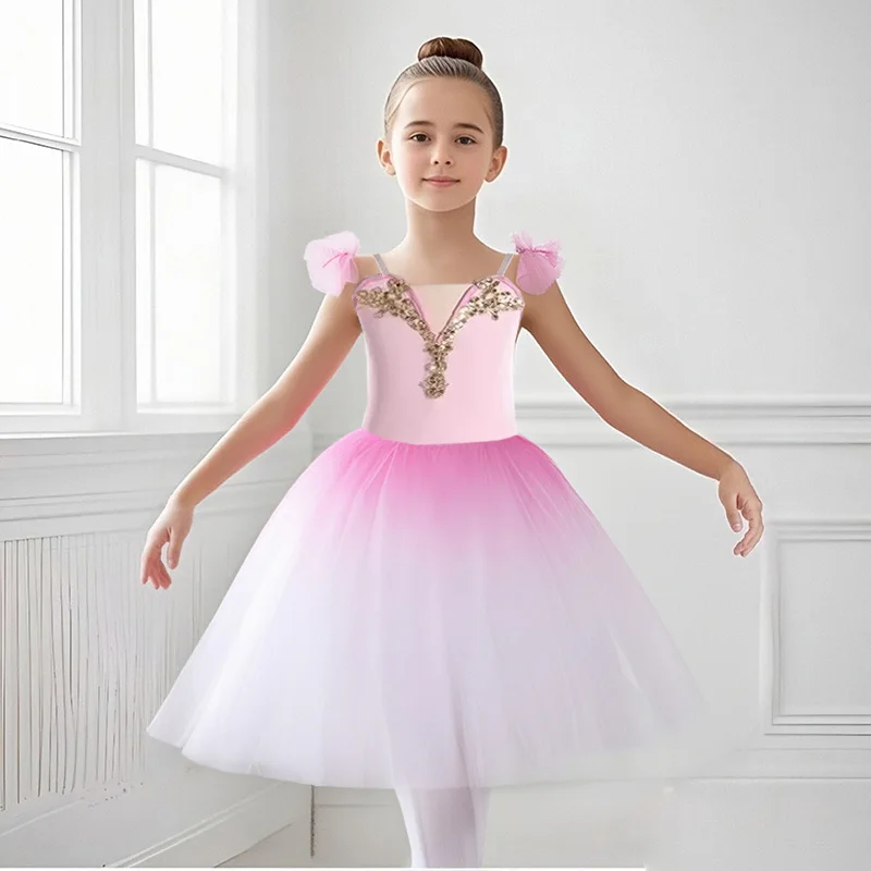 Kids Giselle Ballet Costume for Girls Long Ballet Leotard Dance Dress Lace Bubble Sleeve Tulle Skirt Tutu Ballerina Dancewear
Kids Giselle Ballet Costume for Girls Long Ballet Leotard Dance Dress Lace Bubble Sleeve Tulle Skirt Tutu Ballerina Dancewear