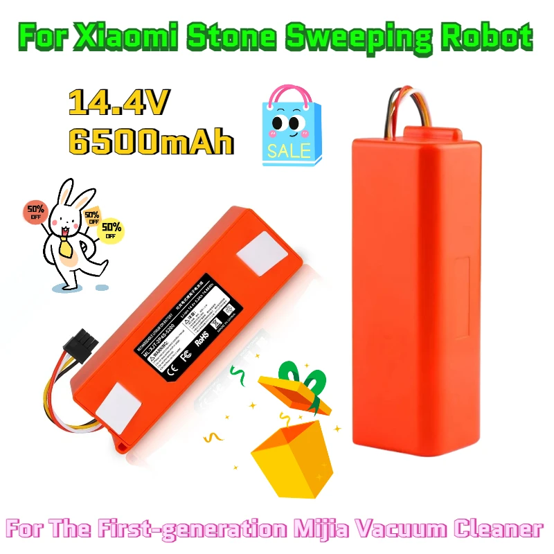 14.4V 6500mAh Battery for Xiaomi Stone Sweeping Robot for The First-generation Mijia Vacuum Cleaner
14.4V 6500mAh Battery for Xiaomi Stone Sweeping Robot for The First-generation Mijia Vacuum Cleaner