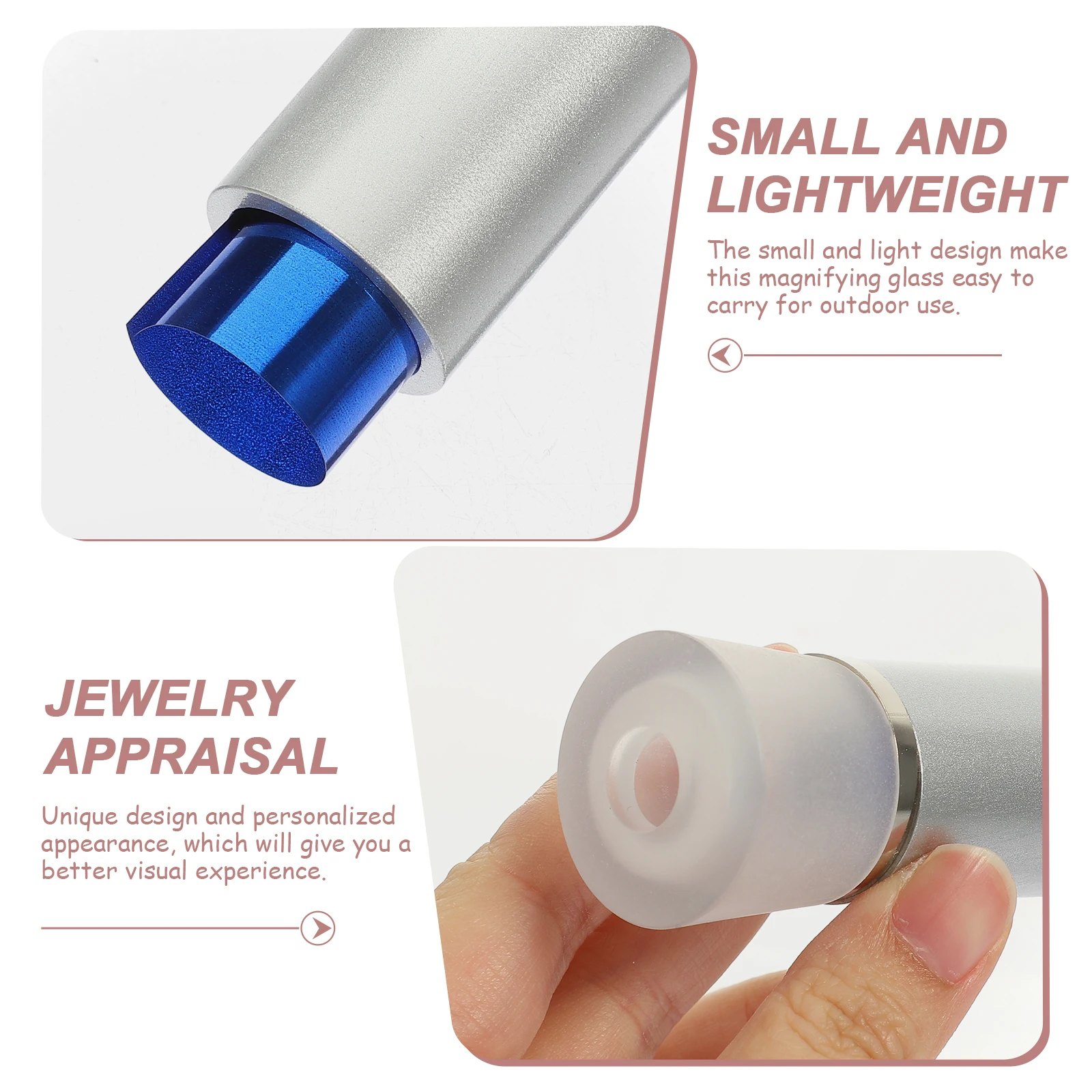 Diamond Appraisal Magnifier Premium Copper Alloy Jewelry Loupe Portable Multipurpose Jewelry Magnifying Glass for Gem