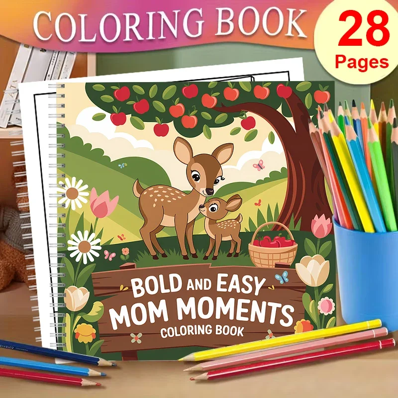 Книга-раскраска Easy Mom Moments для взрослых, подарок на день рождения, принадлежности для школы, милая книга для рисования для взрослых
Книга-раскраска Easy Mom Moments для взрослых, подарок на день рождения, принадлежности для школы, милая книга для рисования для взрослых