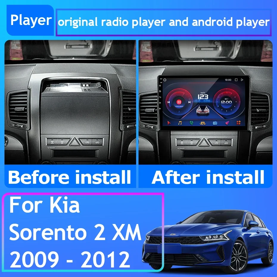 For Kia Sorento 2 XM 2009 - 2012 Car Radio Carplay Navigation GPS Android Auto Stereo Screen Bleutooth No 2din 5G WiFi
For Kia Sorento 2 XM 2009 - 2012 Car Radio Carplay Navigation GPS Android Auto Stereo Screen Bleutooth No 2din 5G WiFi