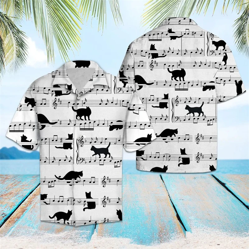 Funny Black Cat Pattern Hawaiian Shirts Summer Fashion Short Sleeve Cute Cat 3D Printed Shirt Loose Streetwear Lapel Blouses 
Funny Black Cat Pattern Hawaiian Shirts Summer Fashion Short Sleeve Cute Cat 3D Printed Shirt Loose Streetwear Lapel Blouses