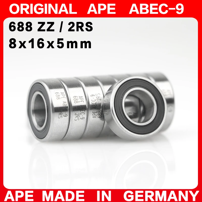 10-200PCS Germany ABEC-9 Bearing 688 ZZ 2RS 8x16x5 mm 688-2RS 688ZZ Z RS LB LU - 2Z Miniature Precision Ball Bearings
10-200PCS Germany ABEC-9 Bearing 688 ZZ 2RS 8x16x5 mm 688-2RS 688ZZ Z RS LB LU - 2Z Miniature Precision Ball Bearings